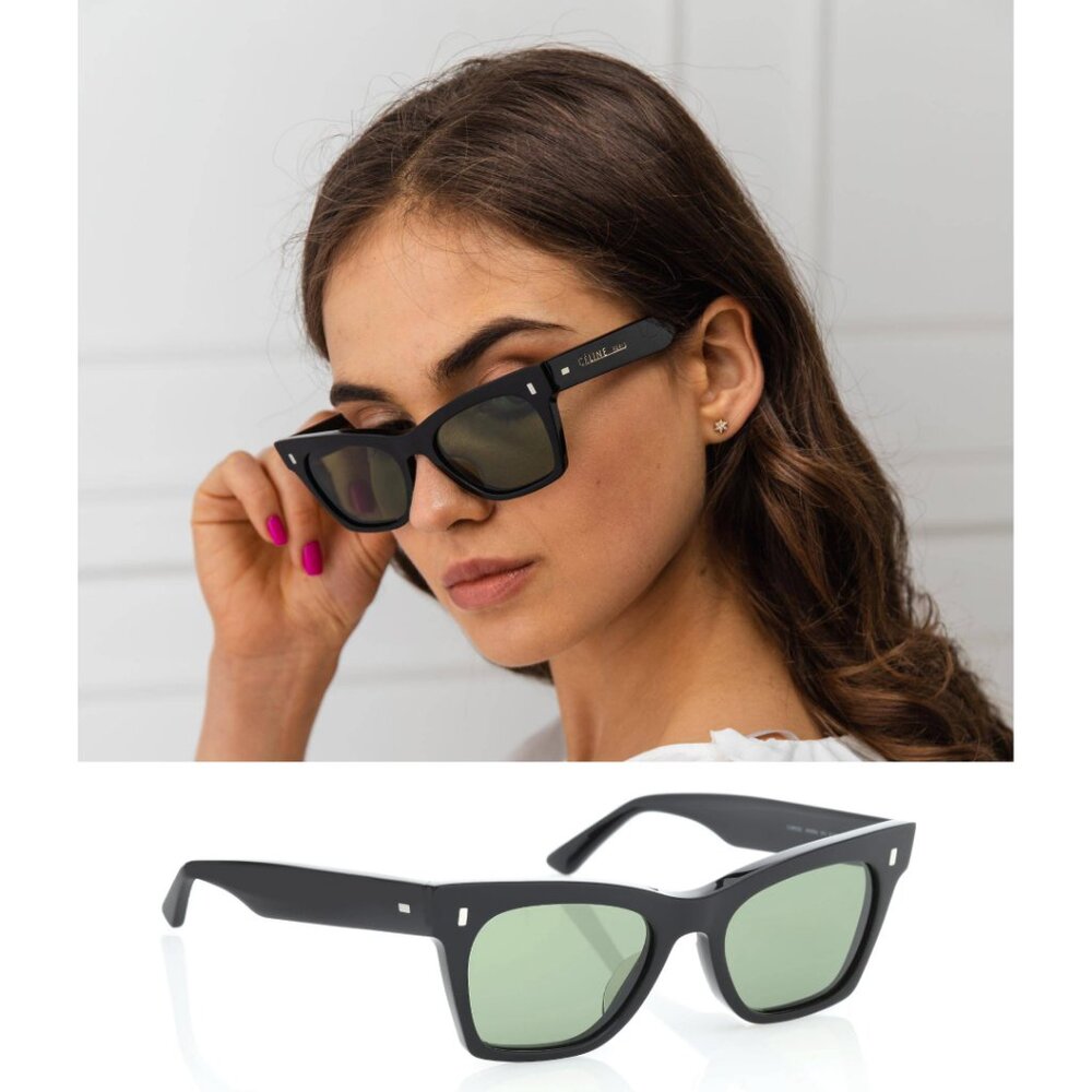 RARE $478 CELINE CL40052U Rectangular Cat-eye Sunglasses